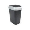Gifi Nettoyage Et Entretien|Poubelle à rabat 10 L noir et gris