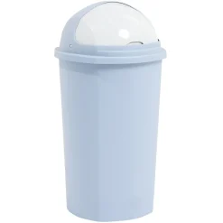 Gifi Nettoyage Et Entretien|Poubelle à rabat bleue Ø39,5xH75cm 50L