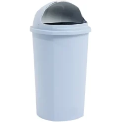 Gifi Nettoyage Et Entretien|Poubelle à rabat bleue Ø39,5xH75cm 50L