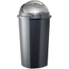 Gifi Nettoyage Et Entretien|Poubelle à rabat plastique noir gris 25L