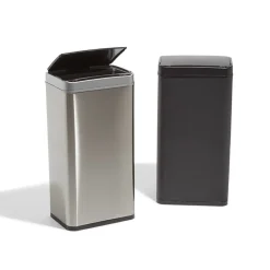 Gifi Nettoyage Et Entretien|Poubelle automatique avec seau gris métallisé 40 L