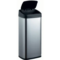Gifi Nettoyage Et Entretien|Poubelle automatique grise et noire 40 L