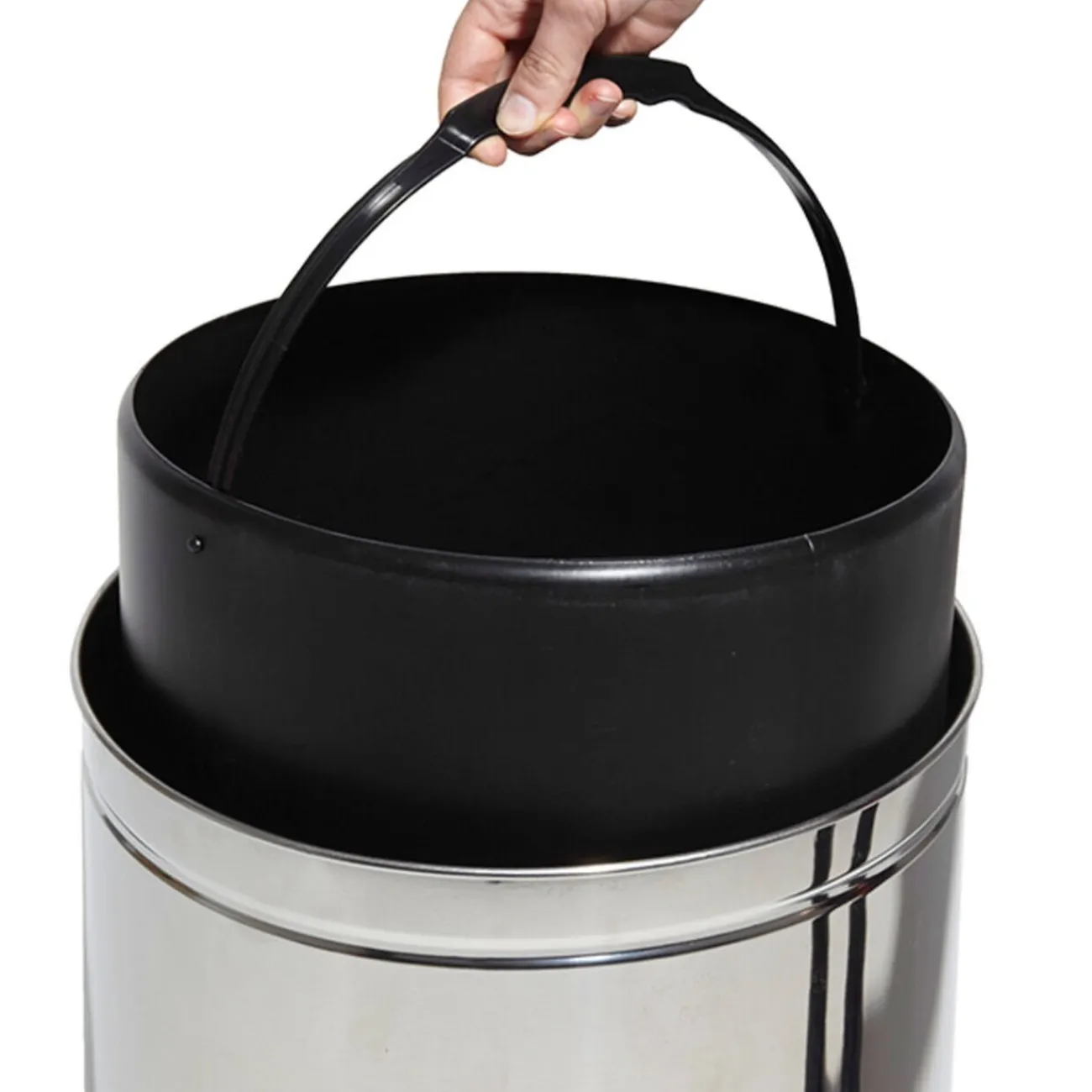 Gifi Nettoyage Et Entretien|Poubelle automatique inox 28 L grise