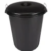 Gifi Nettoyage Et Entretien|Poubelle de jardin noir 70 L