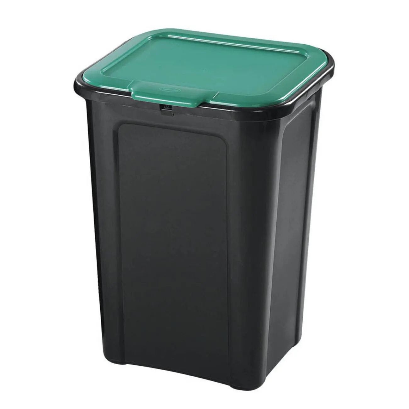 Gifi Nettoyage Et Entretien|Poubelle de tri couvercle vert 45L