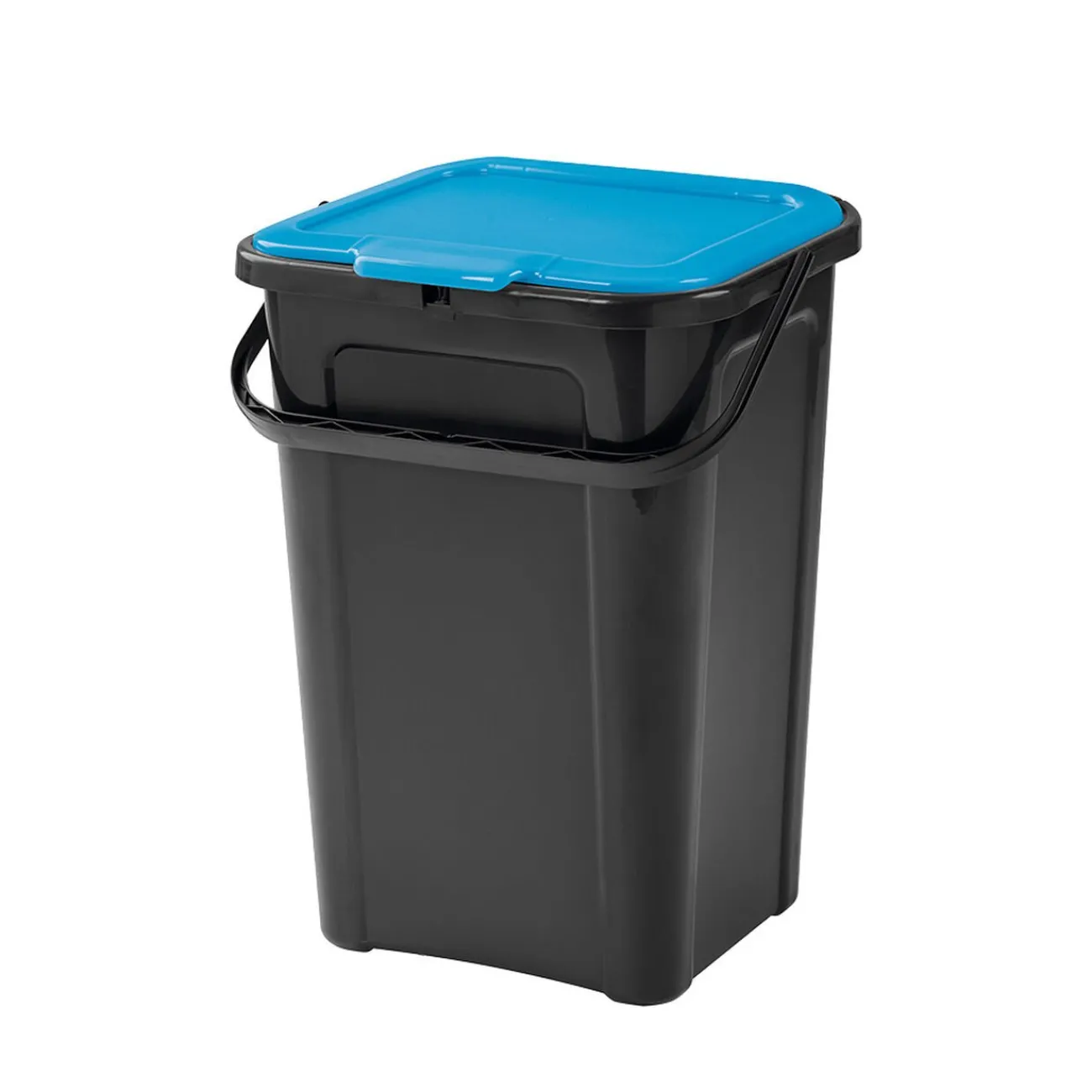 Gifi Nettoyage Et Entretien|Poubelle de tri couvercle bleu 45L