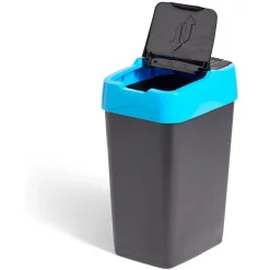 Gifi Nettoyage Et Entretien|Poubelle de tri pour papier 18L plastique bleu et noir