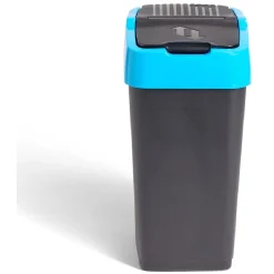 Gifi Nettoyage Et Entretien|Poubelle de tri pour papier 18L plastique bleu et noir