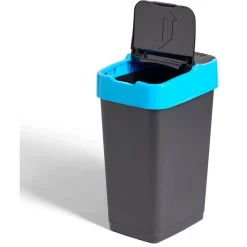 Gifi Nettoyage Et Entretien|Poubelle de tri pour papier 35L plastique bleu et noir