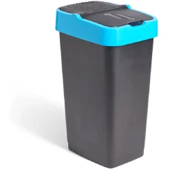 Gifi Nettoyage Et Entretien|Poubelle de tri pour papier 60L plastique bleu et noir