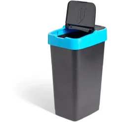Gifi Nettoyage Et Entretien|Poubelle de tri pour papier 60L plastique bleu et noir