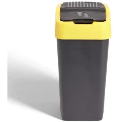 Gifi Nettoyage Et Entretien|Poubelle de tri pour plastique 18L plastique jaune et noir