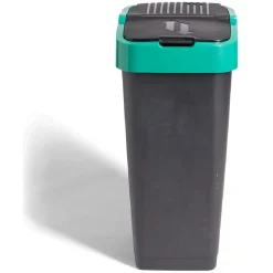 Gifi Nettoyage Et Entretien|Poubelle de tri pour verre 60L plastique vert et noir