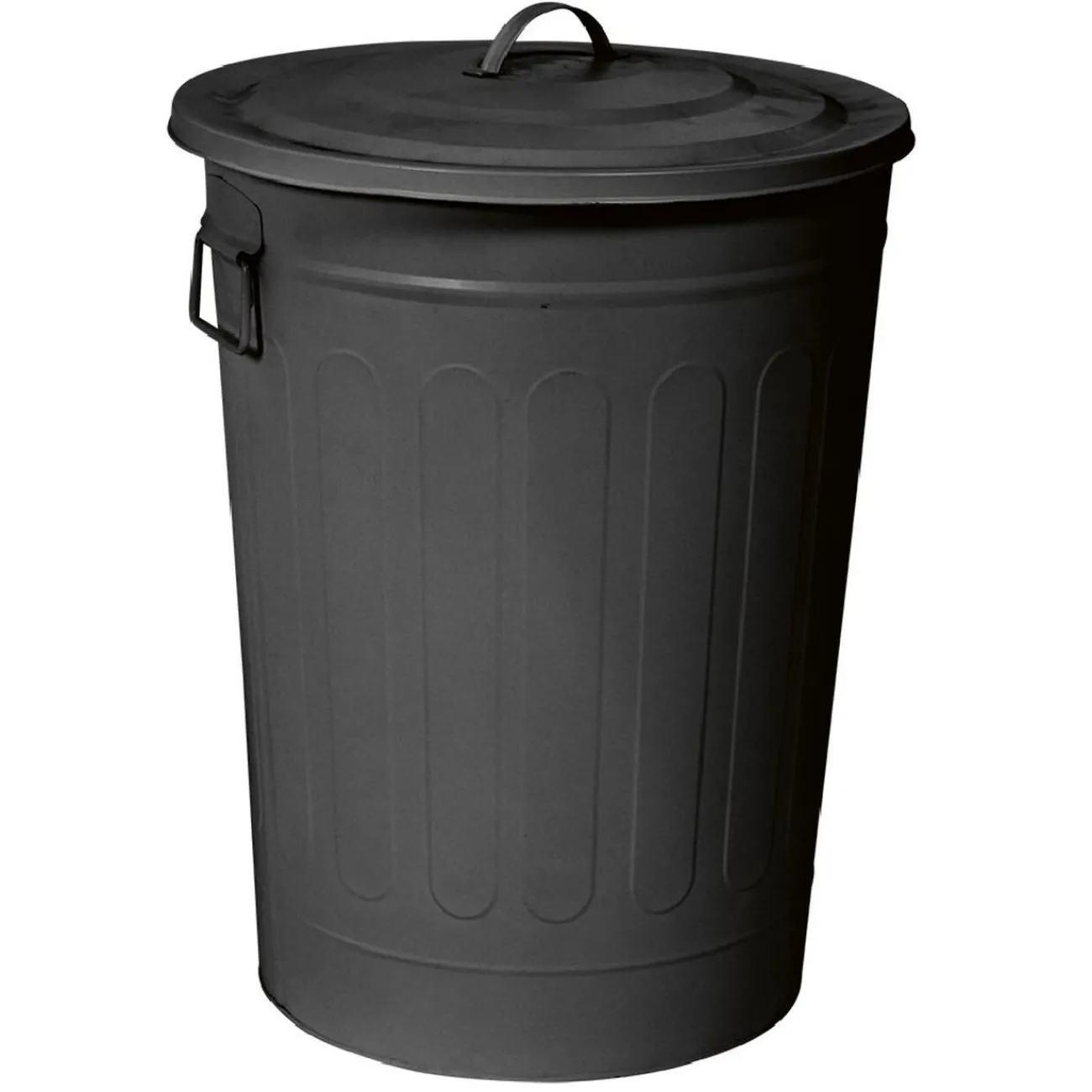 Gifi Nettoyage Et Entretien|Poubelle en métal noir mat 50 L