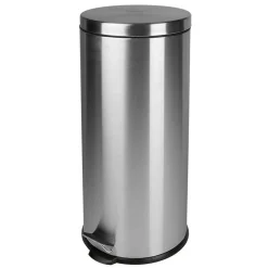 Gifi Nettoyage Et Entretien|Poubelle grise à pédale ronde 30 L