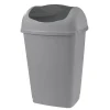 Gifi Nettoyage Et Entretien|Poubelle grise à rabat 50 L