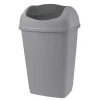 Gifi Nettoyage Et Entretien|Poubelle grise à rabat 50 L