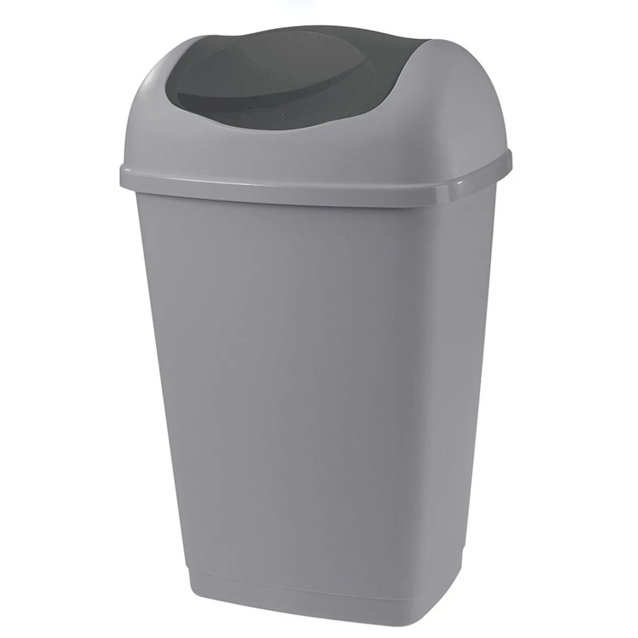 Gifi Nettoyage Et Entretien|Poubelle grise à rabat 50 L