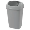 Gifi Nettoyage Et Entretien|Poubelle grise à rabat 9 L