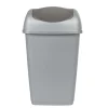 Gifi Nettoyage Et Entretien|Poubelle grise et noire à rabat 15 L