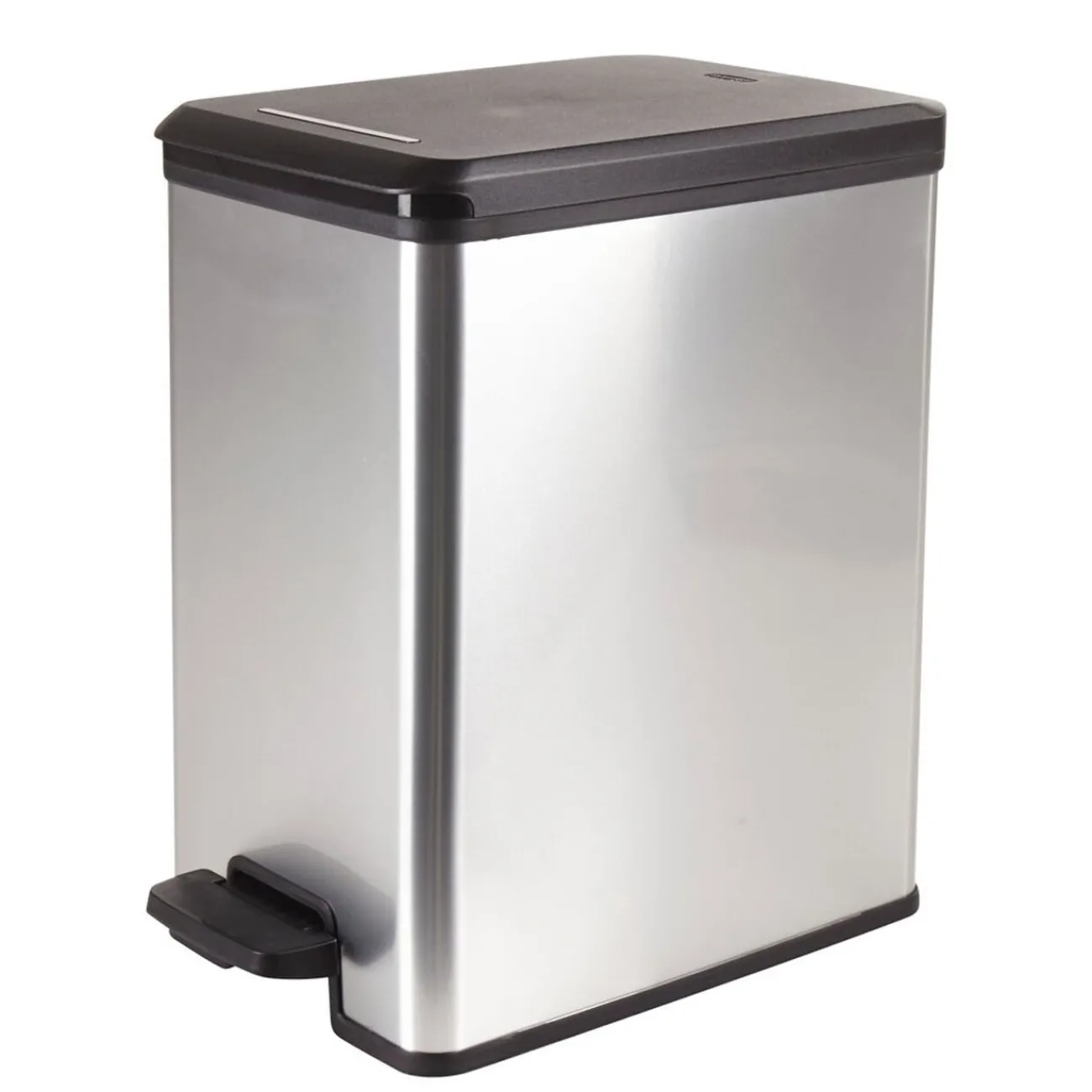 Gifi Nettoyage Et Entretien|Poubelle grise slim à pédale 25 L