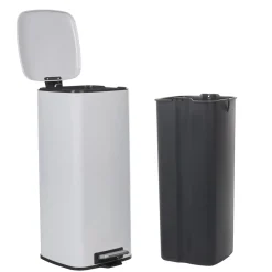 Gifi Nettoyage Et Entretien|Poubelle pédale blanche 30 L