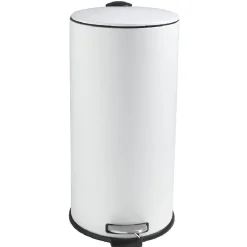 Gifi Nettoyage Et Entretien|Poubelle ronde à pédale blanc 27 L