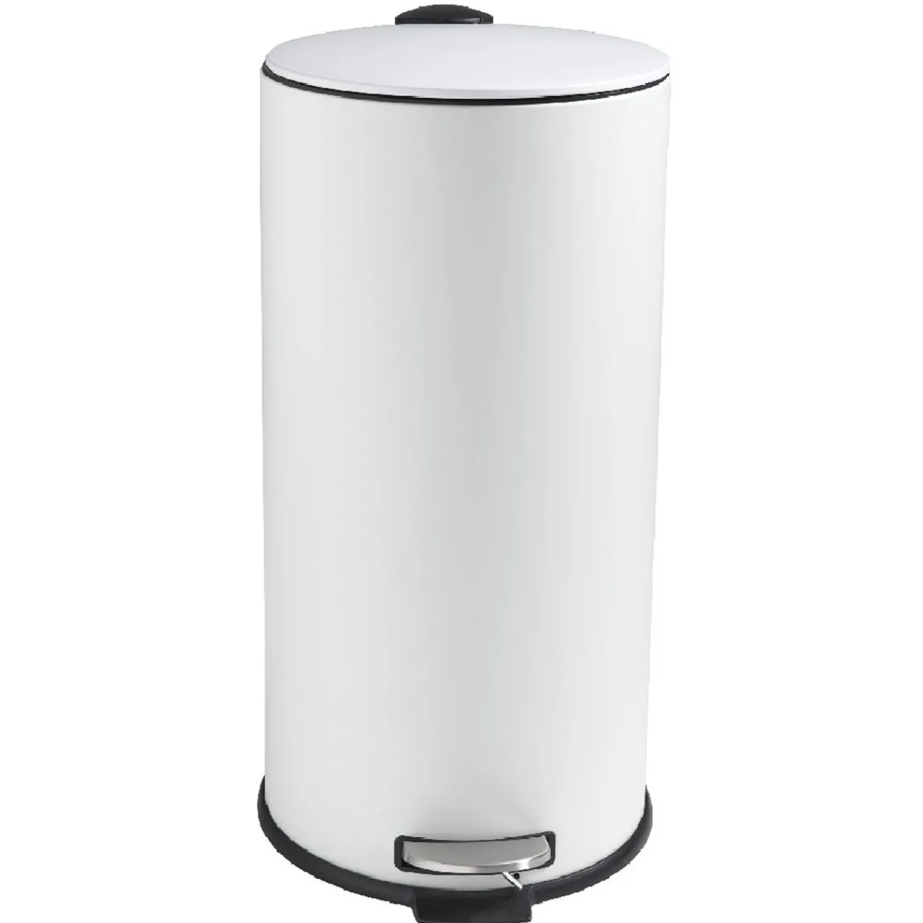 Gifi Nettoyage Et Entretien|Poubelle ronde à pédale blanc 27 L