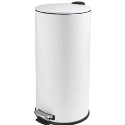 Gifi Nettoyage Et Entretien|Poubelle ronde à pédale blanc 27 L