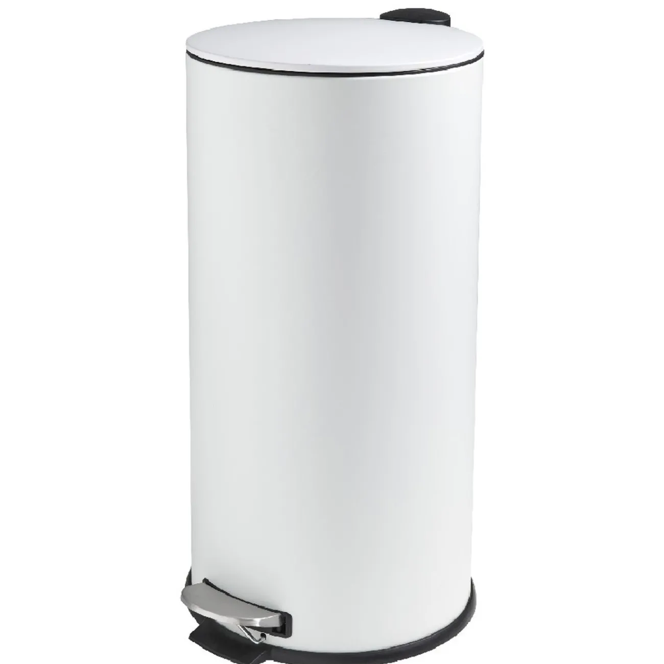 Gifi Nettoyage Et Entretien|Poubelle ronde à pédale blanc 27 L