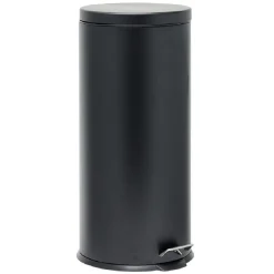 Gifi Nettoyage Et Entretien|Poubelle ronde à pédale métal Noir 30l