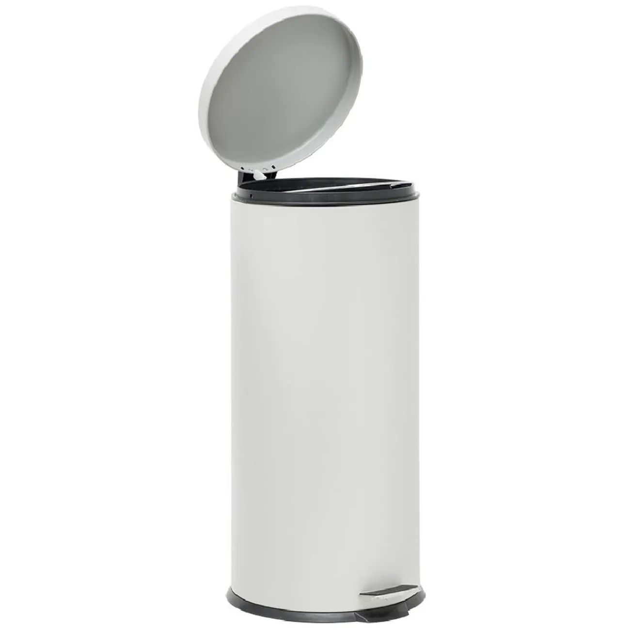 Gifi Nettoyage Et Entretien|Poubelle ronde à pédale métal Blanc 30l