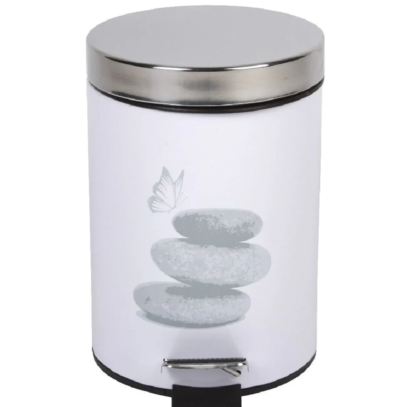 Gifi Nettoyage Et Entretien|Poubelle salle de bain 3 L design galets