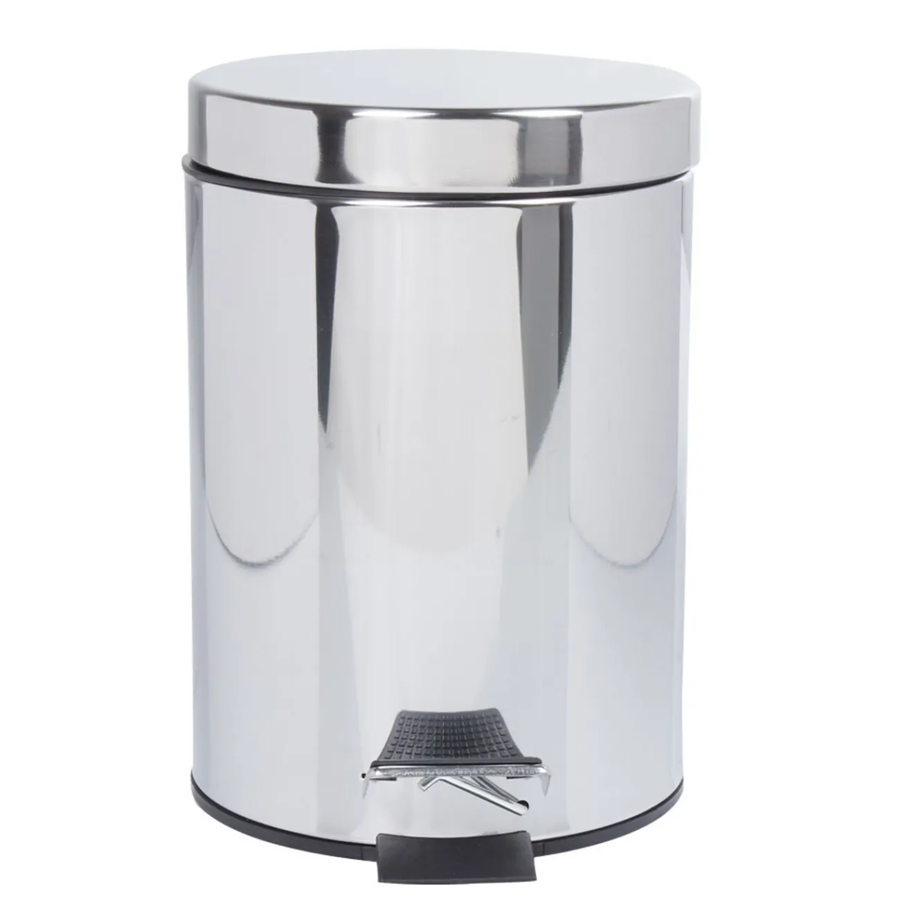 Gifi Nettoyage Et Entretien|Poubelle salle de bain 3 L grise chromée