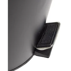 Gifi Nettoyage Et Entretien|Poubelle salle de bain à pédale couvercle bambou et métal noir 5L