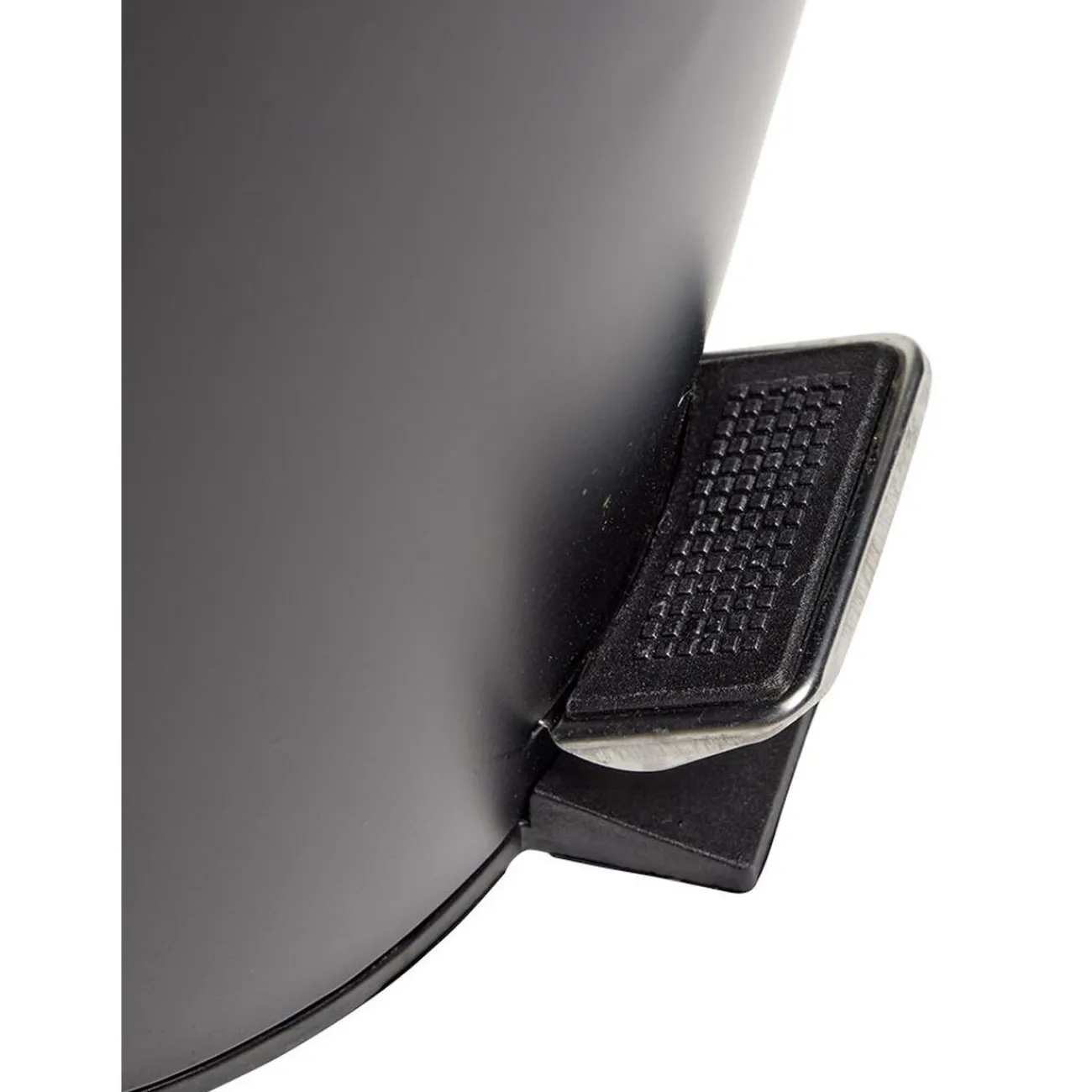 Gifi Nettoyage Et Entretien|Poubelle salle de bain à pédale couvercle bambou et métal noir 5L