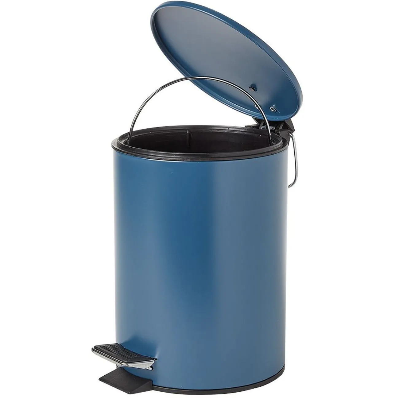 Gifi Nettoyage Et Entretien|Poubelle salle de bain à pédale métal bleu 3L