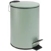Gifi Nettoyage Et Entretien|Poubelle salle de bain à pédale métal vert sauge 3L