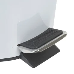 Gifi Nettoyage Et Entretien|Poubelle salle de bain blanche motif triangles 3 L