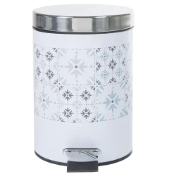 Gifi Nettoyage Et Entretien|Poubelle salle de bain blanche carreau de ciment