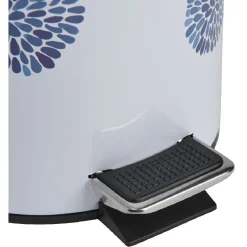 Gifi Nettoyage Et Entretien|Poubelle salle de bain blanche design cyclade bleu