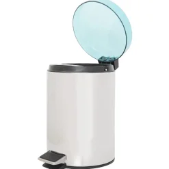 Gifi Nettoyage Et Entretien|Poubelle salle de bain grise et bleue 3 L