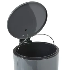 Gifi Nettoyage Et Entretien|Poubelle salle de bain grise foncé 3 L