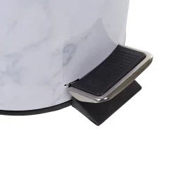 Gifi Nettoyage Et Entretien|Poubelle salle de bain métal imprimé marbre 3L