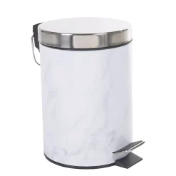 Gifi Nettoyage Et Entretien|Poubelle salle de bain métal imprimé marbre 3L