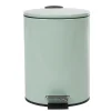 Gifi Nettoyage Et Entretien|Poubelle salle de bain métal uni vert d'eau 3L