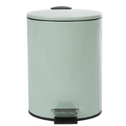 Gifi Nettoyage Et Entretien|Poubelle salle de bain métal uni vert d'eau 3L