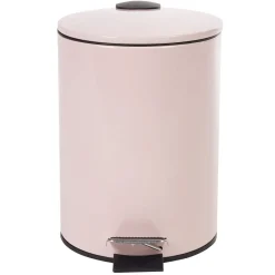 Gifi Nettoyage Et Entretien|Poubelle salle de bain métal uni rose 3L