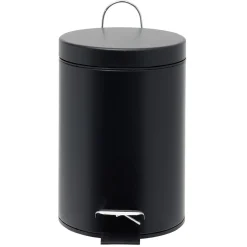 Gifi Nettoyage Et Entretien|Poubelle salle de bain métal 3L noir