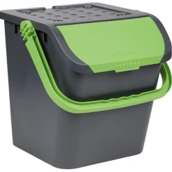 Gifi Nettoyage Et Entretien|Poubelle tri des déchets noir et vert 28 L